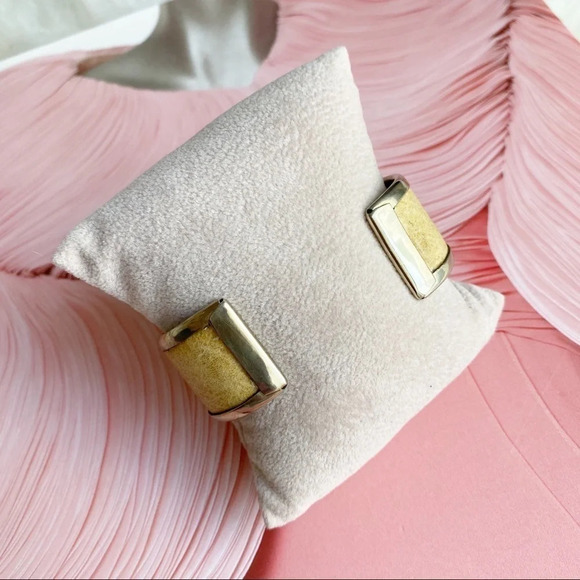 Handmade Distressed Leather Cuff Bracelet Cowboy Western Style - Picture 3 of 9